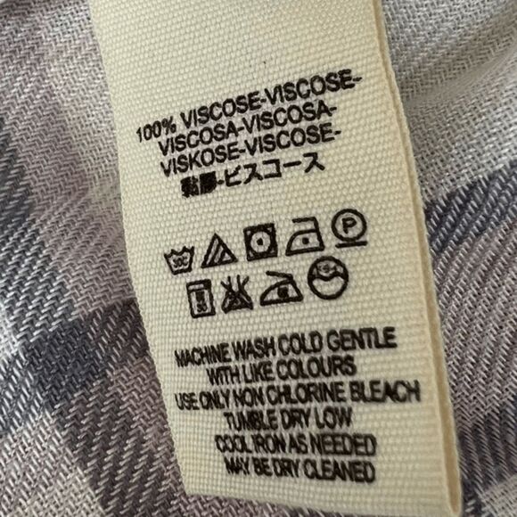 Free People Charlie Ruffle Plaid Mockneck Blouse - Picture 6 of 7